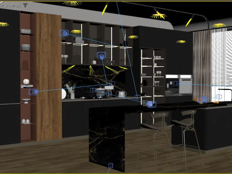 Cucina moderna Modello 3D