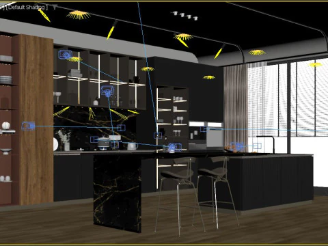 Cucina moderna Modello 3D