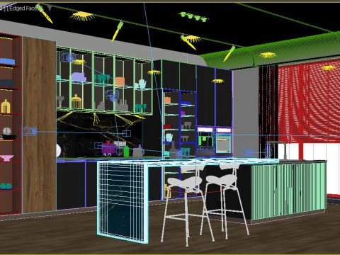 Cucina moderna Modello 3D