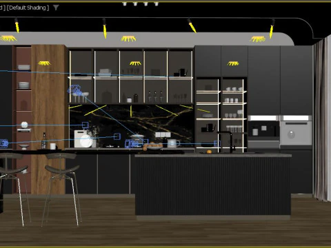 Cucina moderna Modello 3D