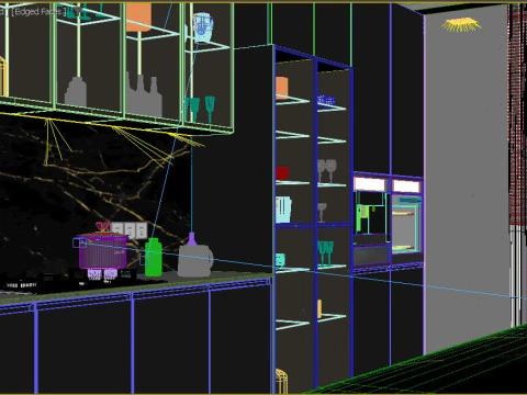 Cucina moderna Modello 3D