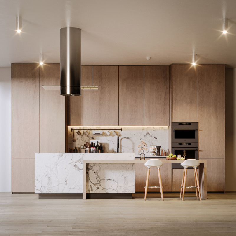 Modern Kitchen 3D 모델 .c4d .max .obj .3ds .fbx .stl .blend 