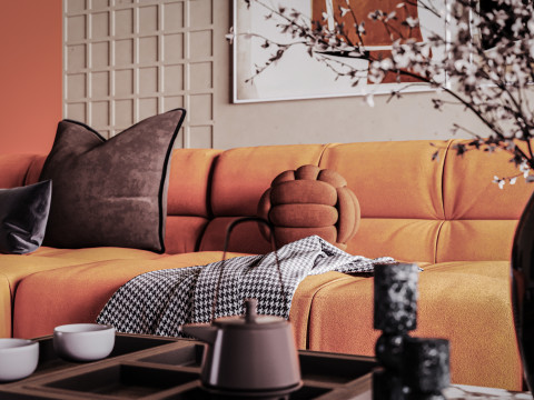 Modern Living Room 3D Модель