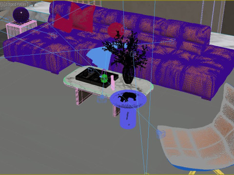 Modern Living Room 3D Модель