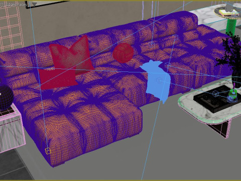 Modern Living Room 3D Модель