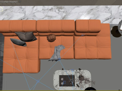 Modern Living Room 3D Модель