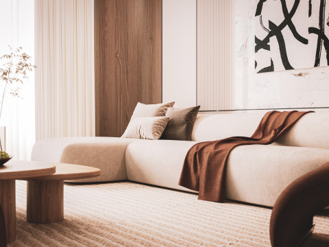 Modern Living Room 3D 模型