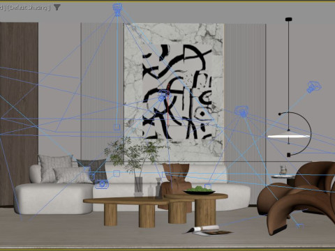 Modern Living Room 3D 模型