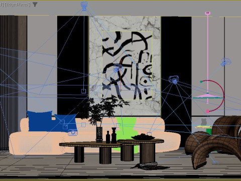 Modern Living Room 3D 模型