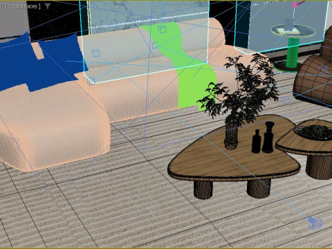 Modern Living Room 3D 模型