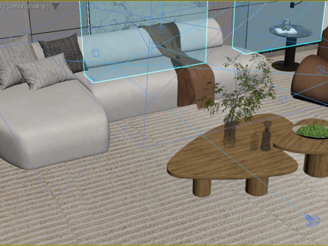 Modern Living Room 3D 模型