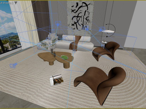 Modern Living Room 3D 模型