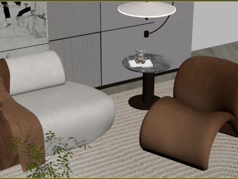 Modern Living Room 3D 模型