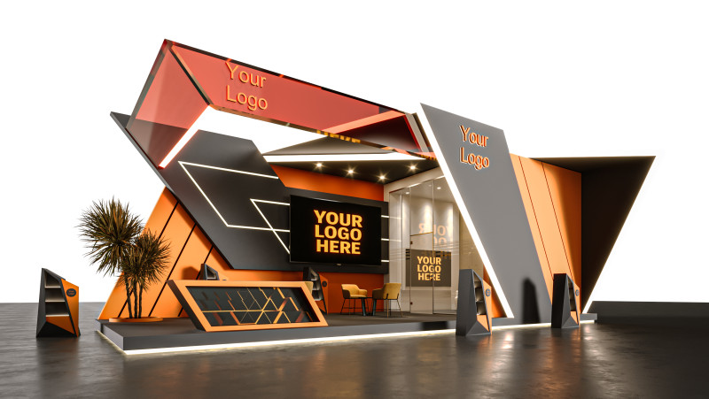 Exhibition Stand 3D Модель .c4d .max .obj .3ds .fbx .stl .blend