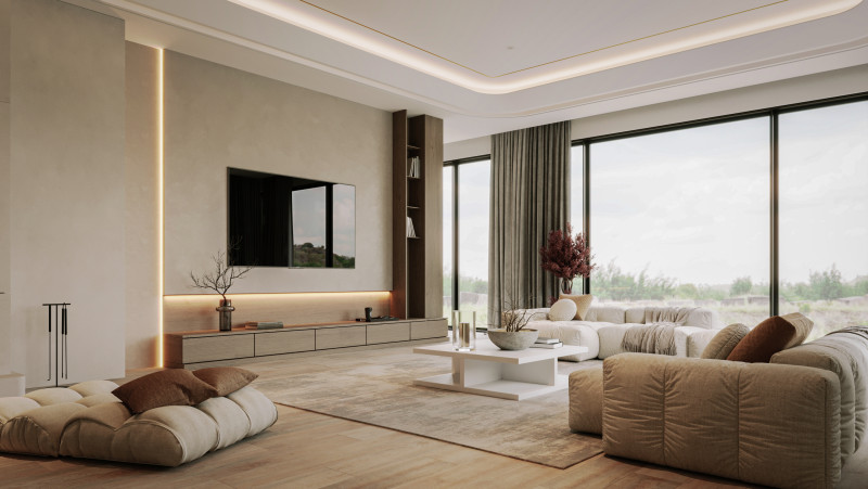 Modern Living Room 3D 模型 .c4d .max .obj .3ds .fbx .stl .blend
