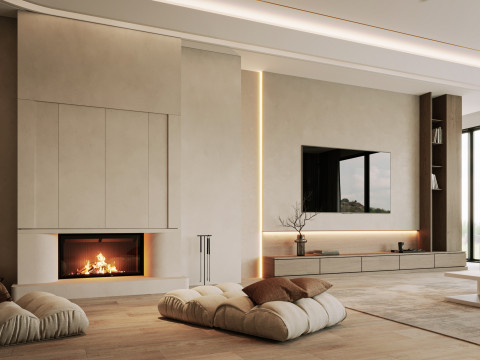 Modern Living Room 3D 模型