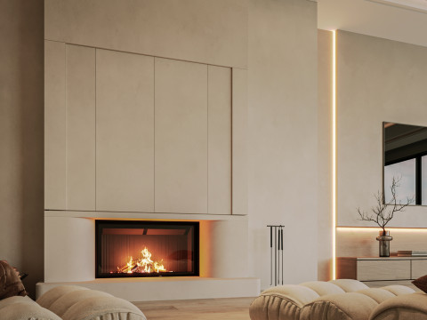 Modern Living Room 3D 模型