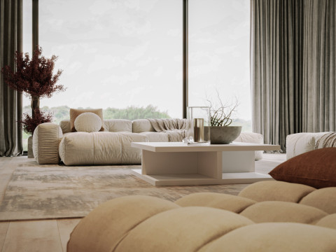 Modern Living Room 3D 模型