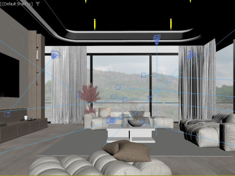 Modern Living Room 3D 模型