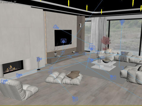 Modern Living Room 3D 模型