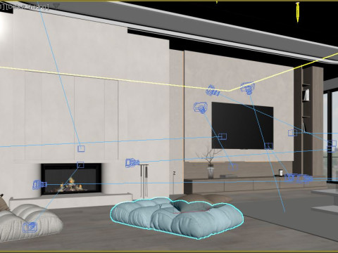Modern Living Room 3D 模型