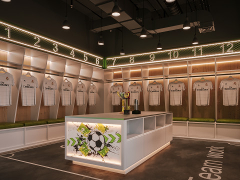 Locker Room 3D Model