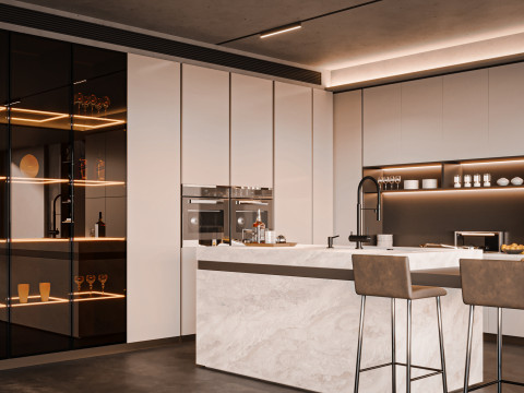 Modern Kitchen 3D Модель