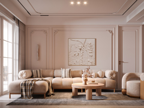 Modern Living Room 3D Model
