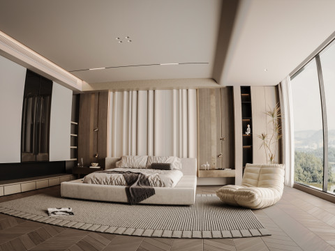 Modern Bed Room Modèle 3D