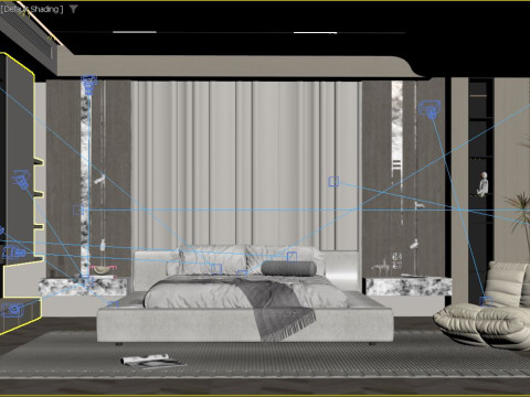 Modern Bed Room Modèle 3D