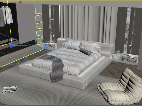 Modern Bed Room Modèle 3D