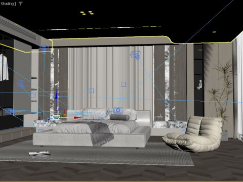 Modern Bed Room Modèle 3D