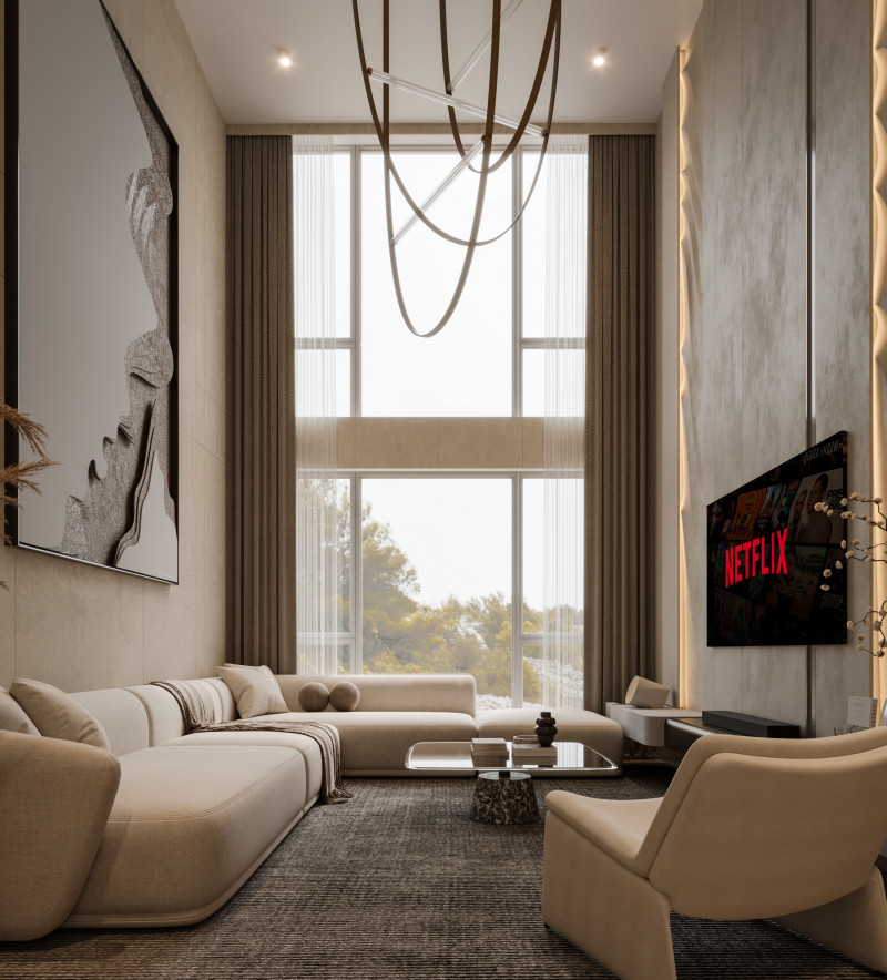 Modern Living Room 3D Modell .c4d .max .obj .3ds .fbx .stl .blend 