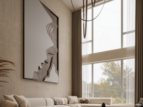Modern Living Room 3D Modell