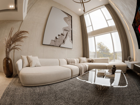 Modern Living Room 3D Modell