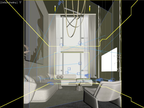 Modern Living Room 3D Modell