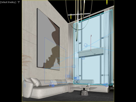 Modern Living Room 3D Modell