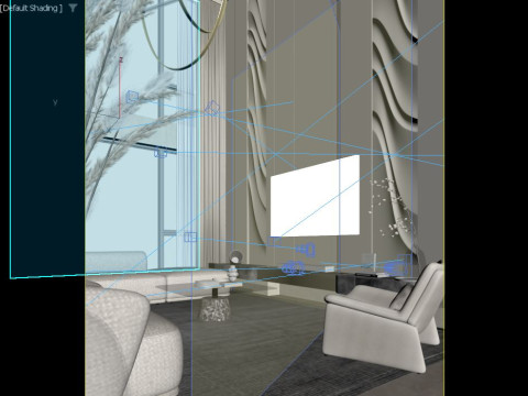 Modern Living Room 3D Modell
