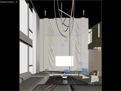 Modern Living Room 3D Modell