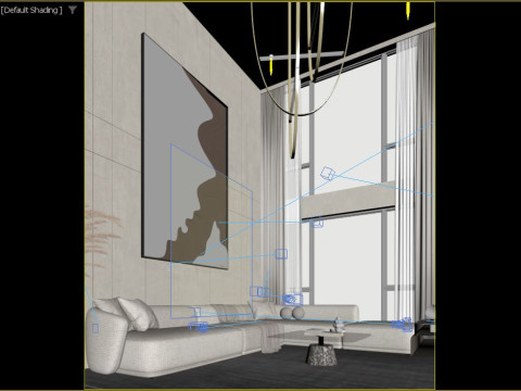 Modern Living Room 3D Modell