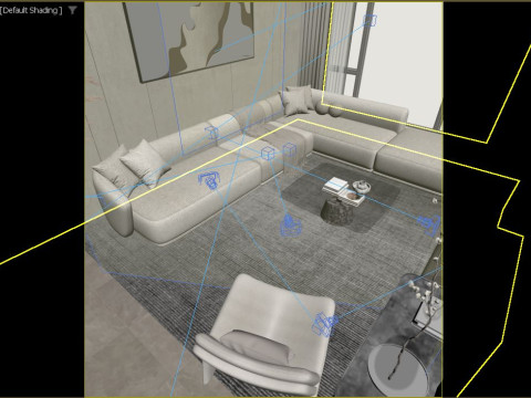 Modern Living Room 3D Modell