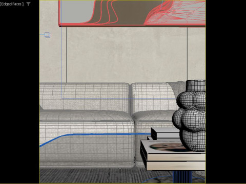 Modern Living Room 3D Modell