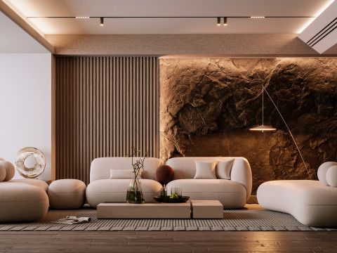 Modern Living Room 3D Model