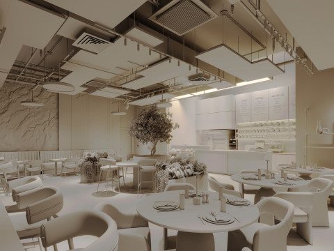 Restaurant interior Modelo 3D