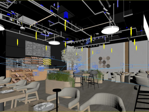 Restaurant interior Modelo 3D