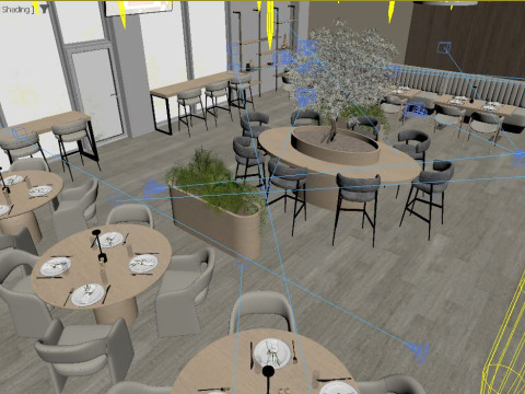 Restaurant interior Modelo 3D