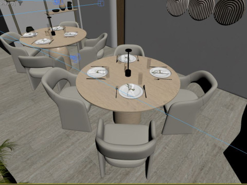 Restaurant interior Modelo 3D