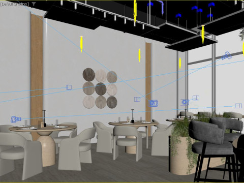 Restaurant interior Modelo 3D
