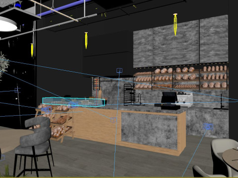 Restaurant interior Modelo 3D