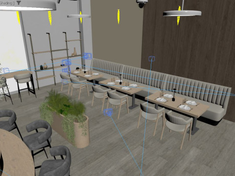 Restaurant interior Modelo 3D